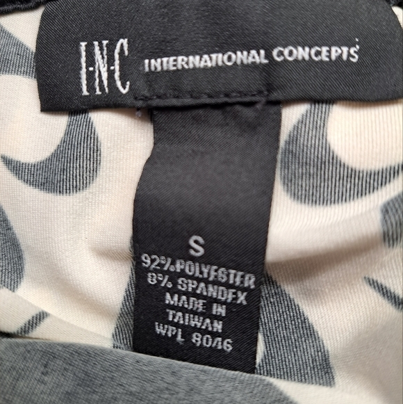 INC International Concepts Black & White Tunic Top   Size S - Picture 5 of 8